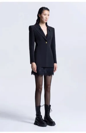 LEDIM W peach heart hollow waist suit  jacket blazer - Liore