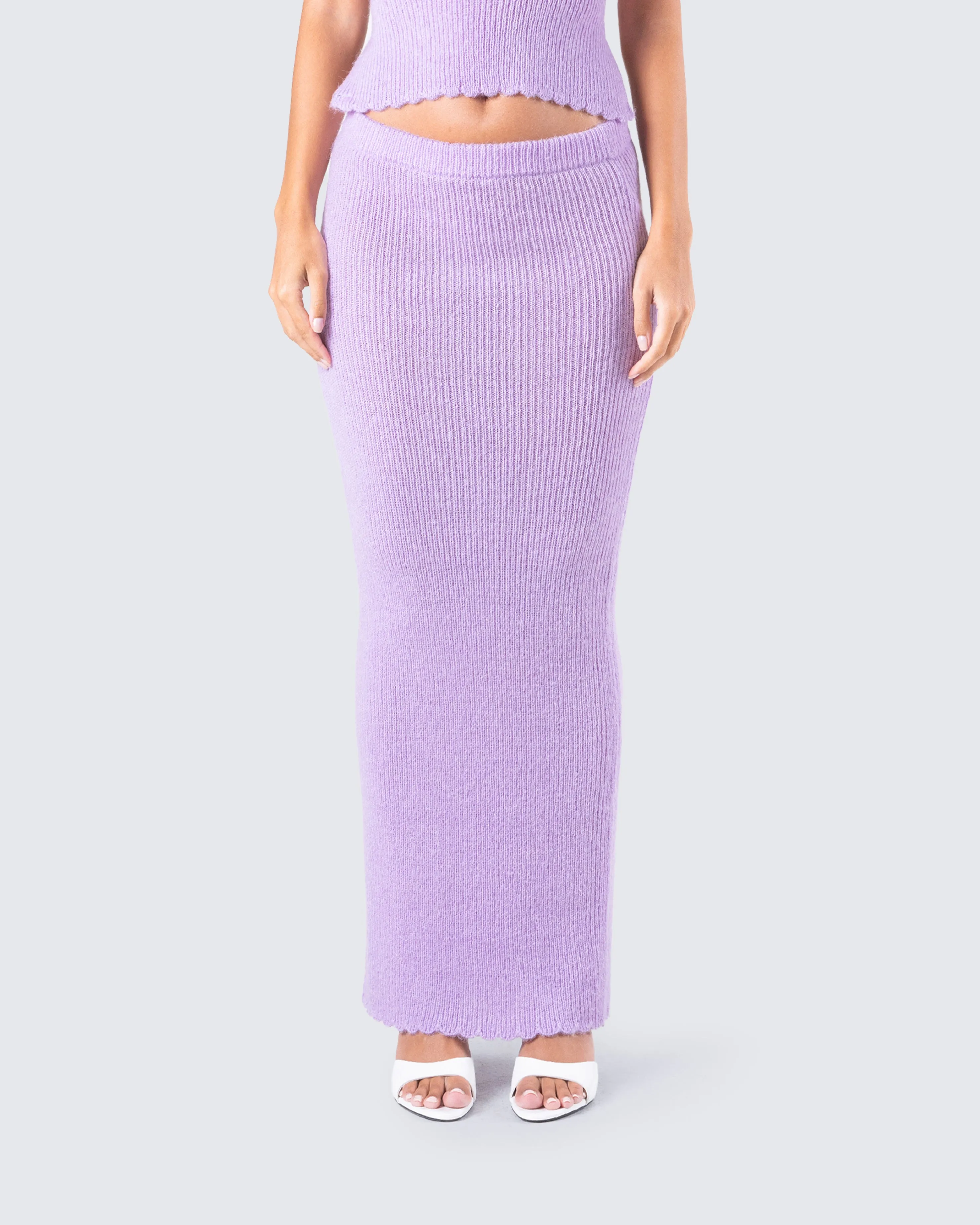 Liberty Lavender Knit Maxi Skirt