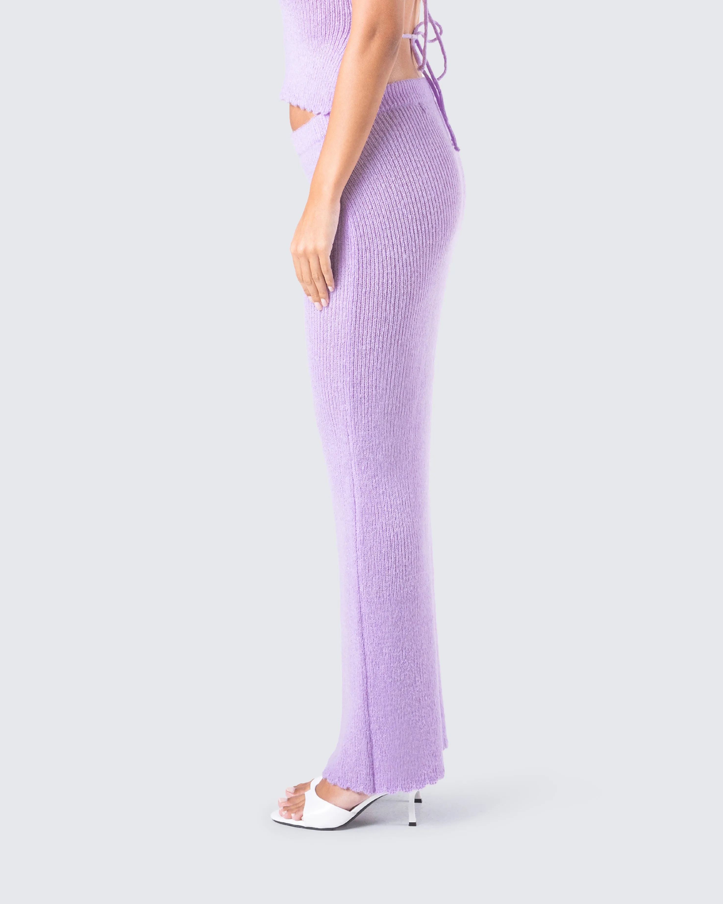 Liberty Lavender Knit Maxi Skirt