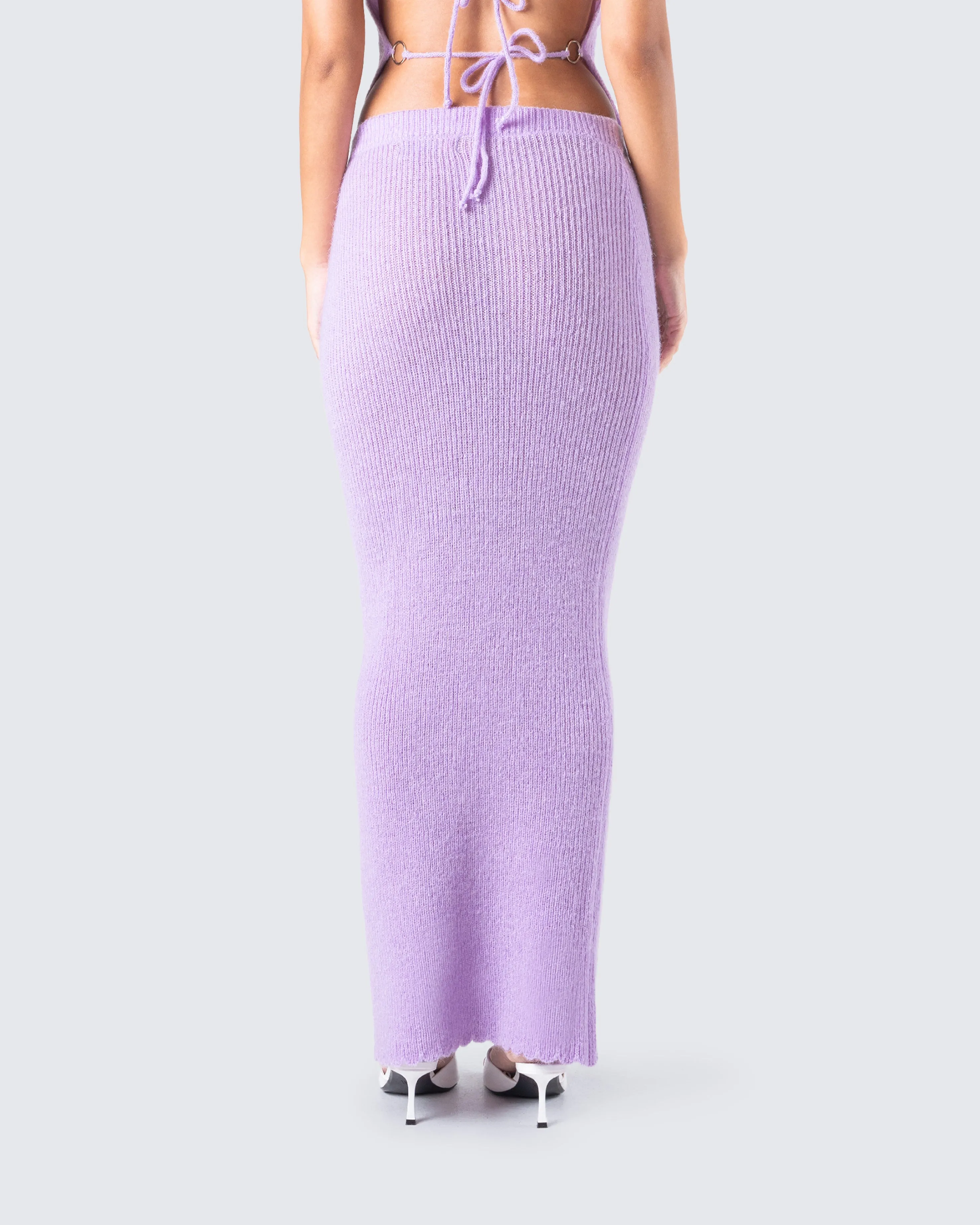 Liberty Lavender Knit Maxi Skirt