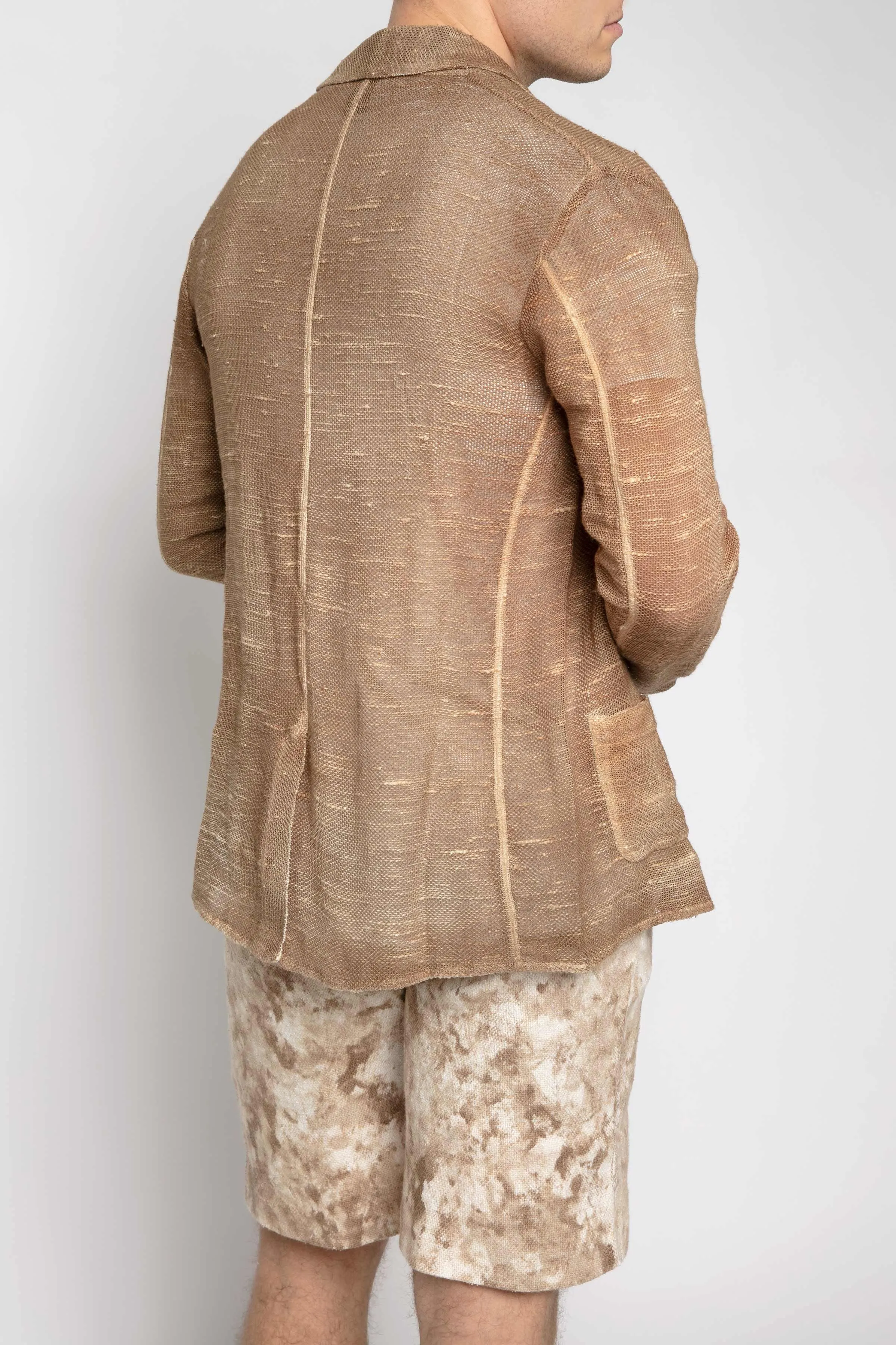 Linen Blazer in Sughero