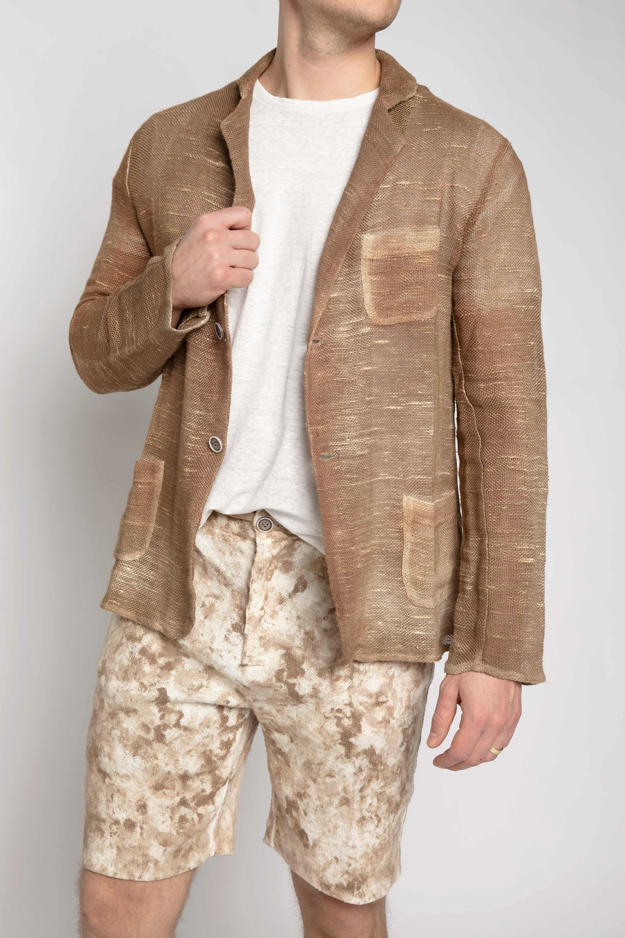 Linen Blazer in Sughero