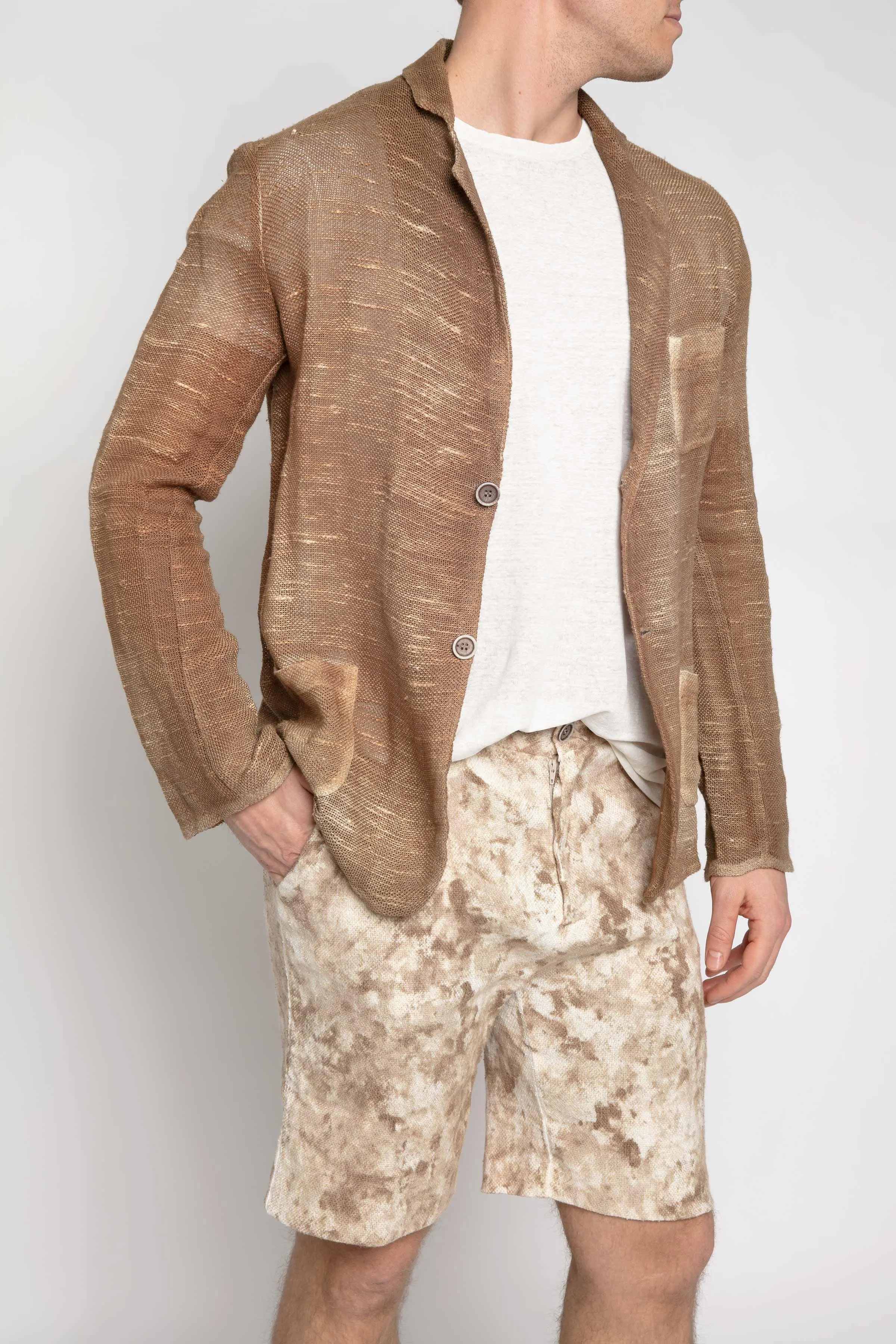 Linen Blazer in Sughero
