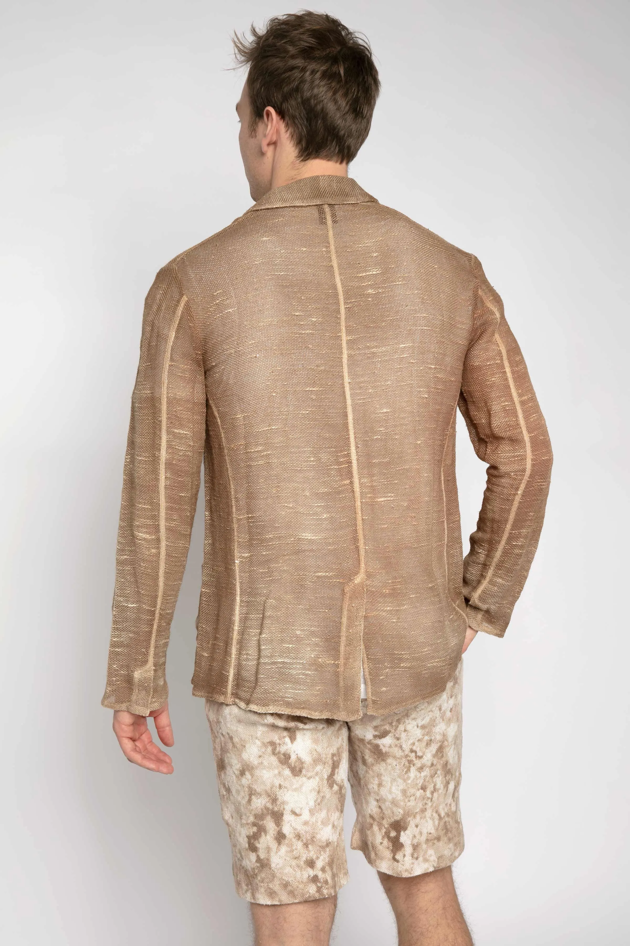 Linen Blazer in Sughero