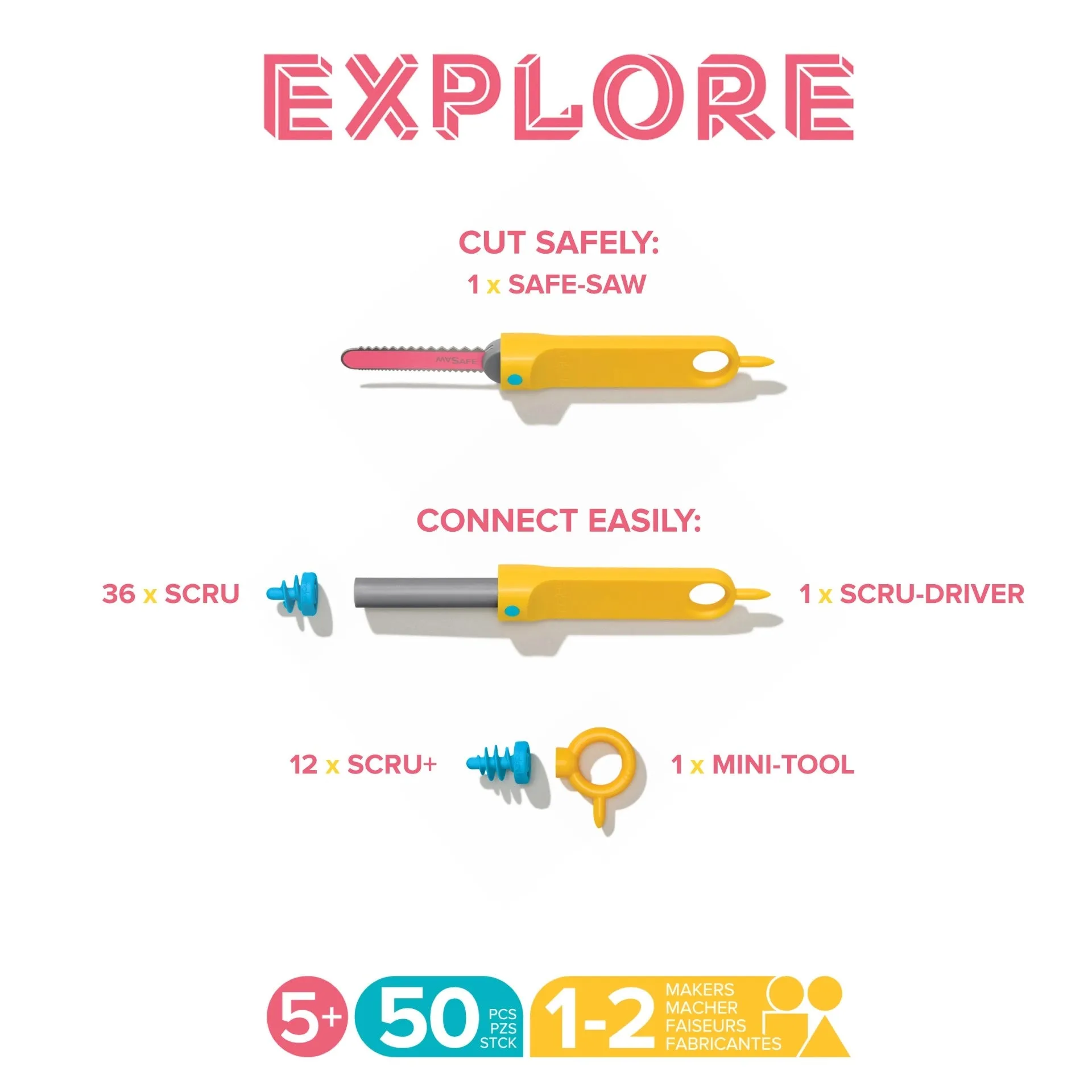 Make Do 'Explore' Upcycled Cardboard Contsruction Toolkit
