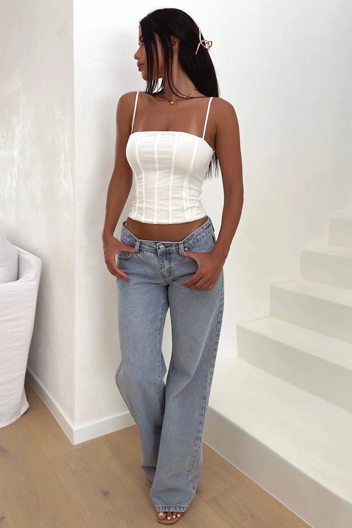 Malakai Corset - White