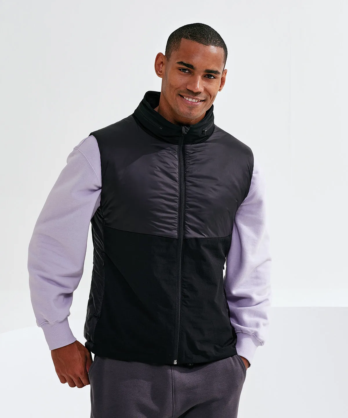 Mens TriDri® insulated hybrid gilet | Black