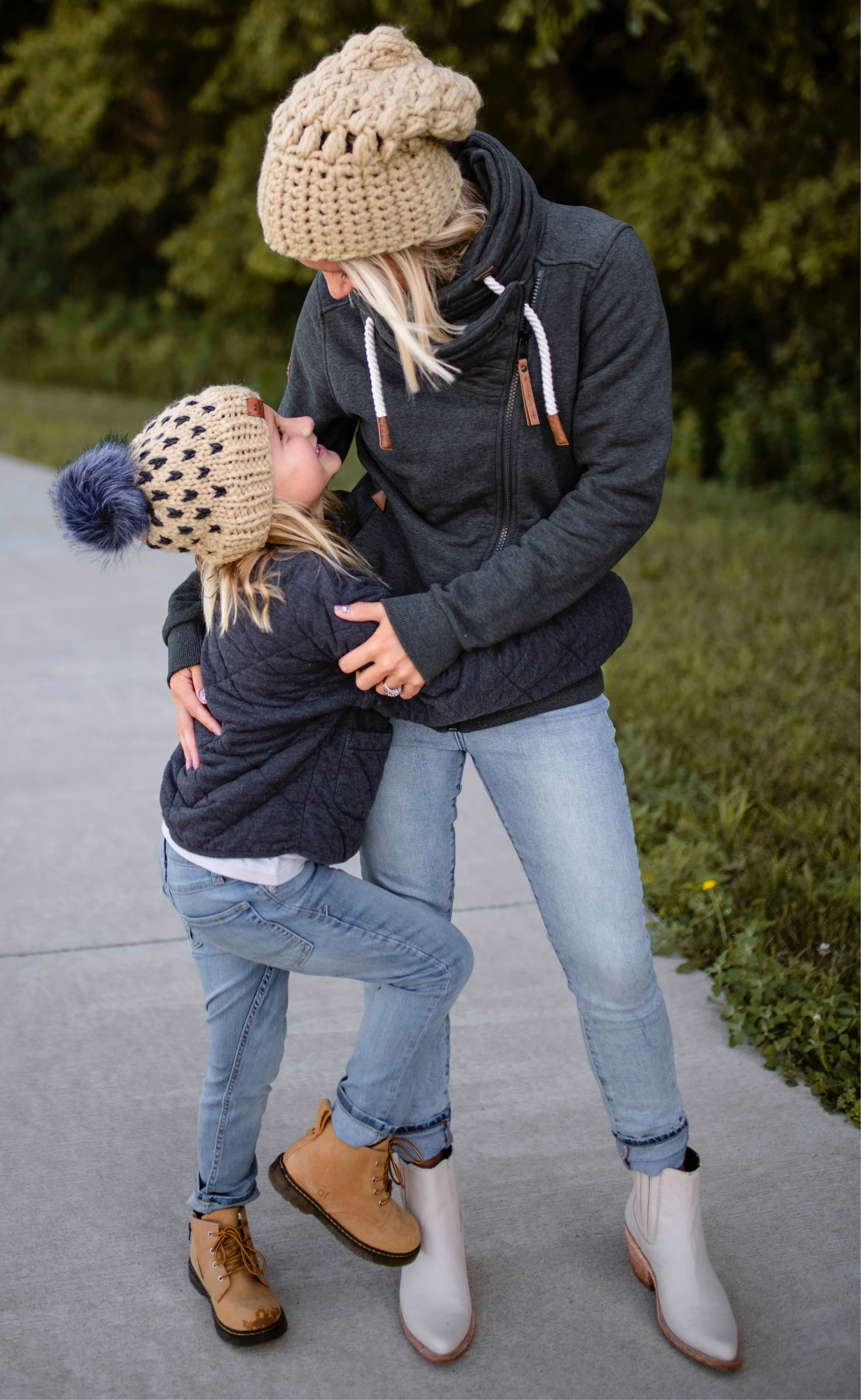 Mommy   Me Happe Hearts | Peanut   Charcoal