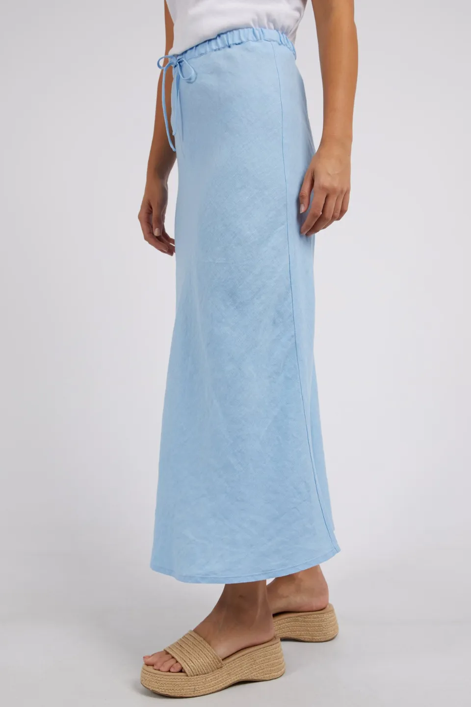Montrose Blue Bell Linen Maxi Skirt