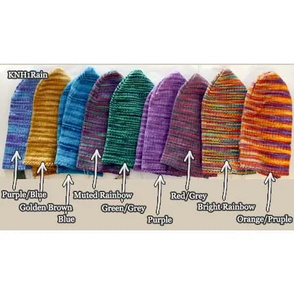 MT. WASHINGTON 100% Organic Hemp Rainbow Knit Hat Beanie (Unisex)