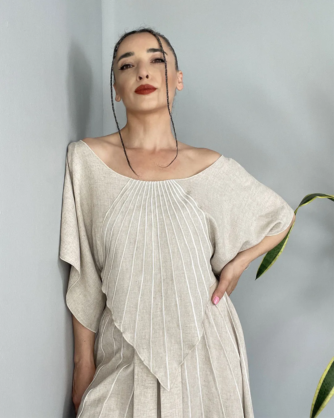 MUDI LINEN BLOUSE