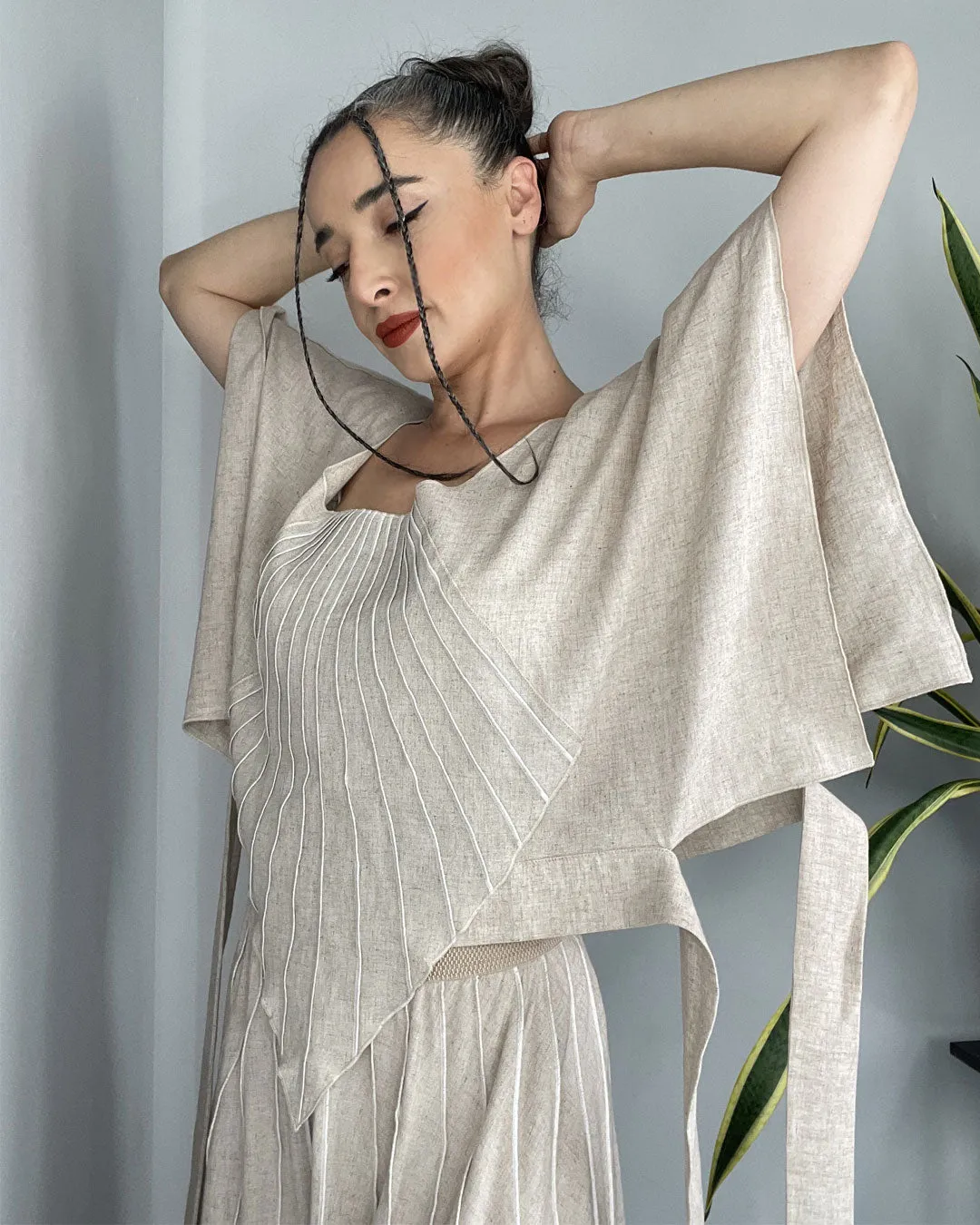 MUDI LINEN BLOUSE