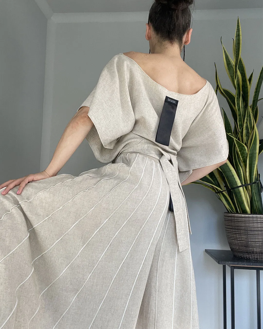 MUDI LINEN BLOUSE
