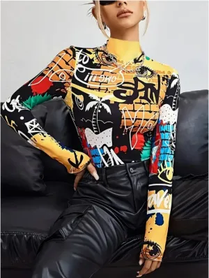 Multi-colored Body Suit