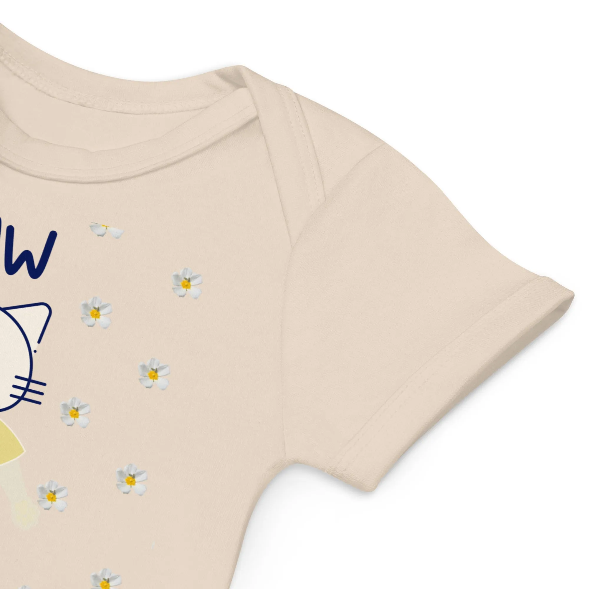 PAW, Cat themed organic baby bodysuit