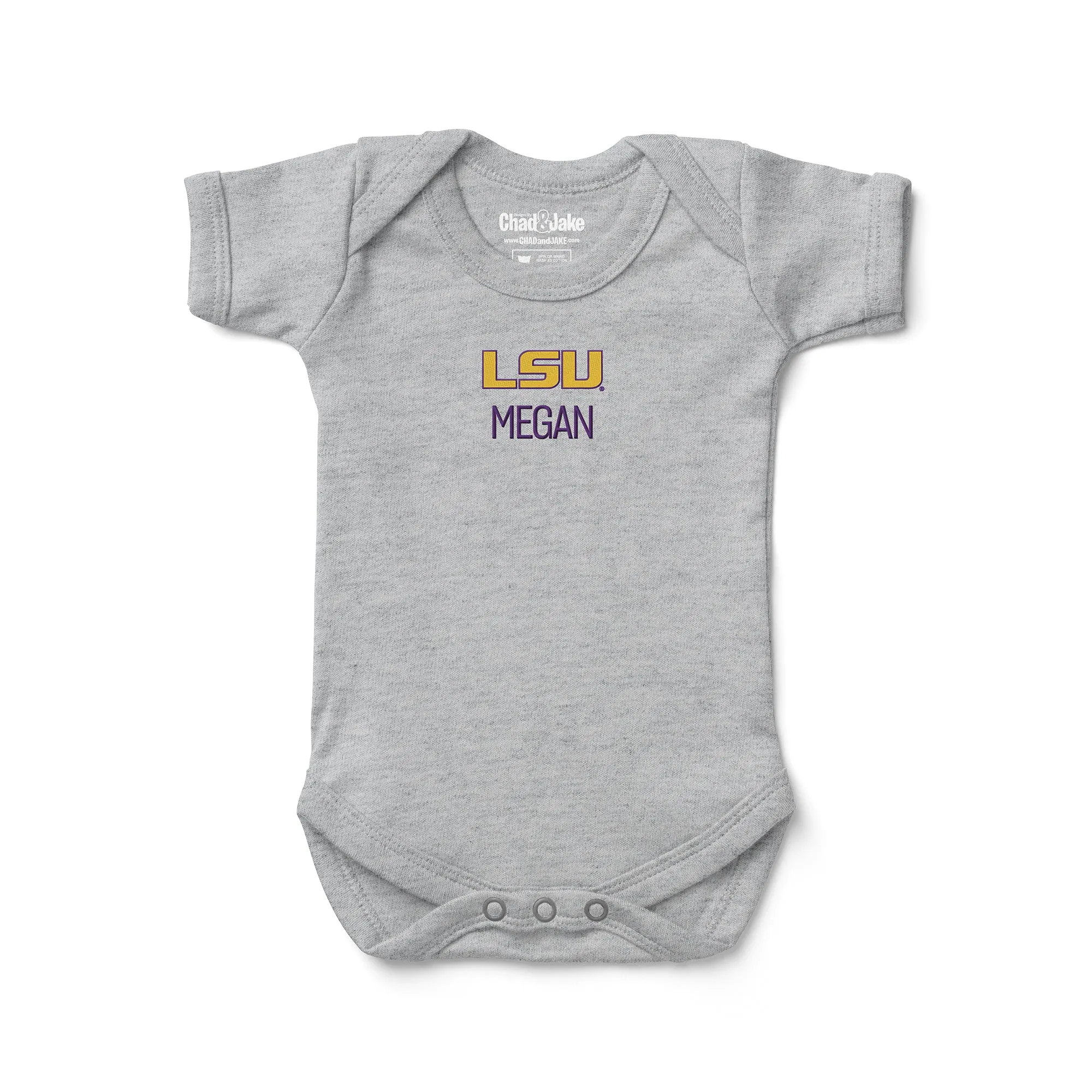 Personalized LSU Tigers Bodysuit