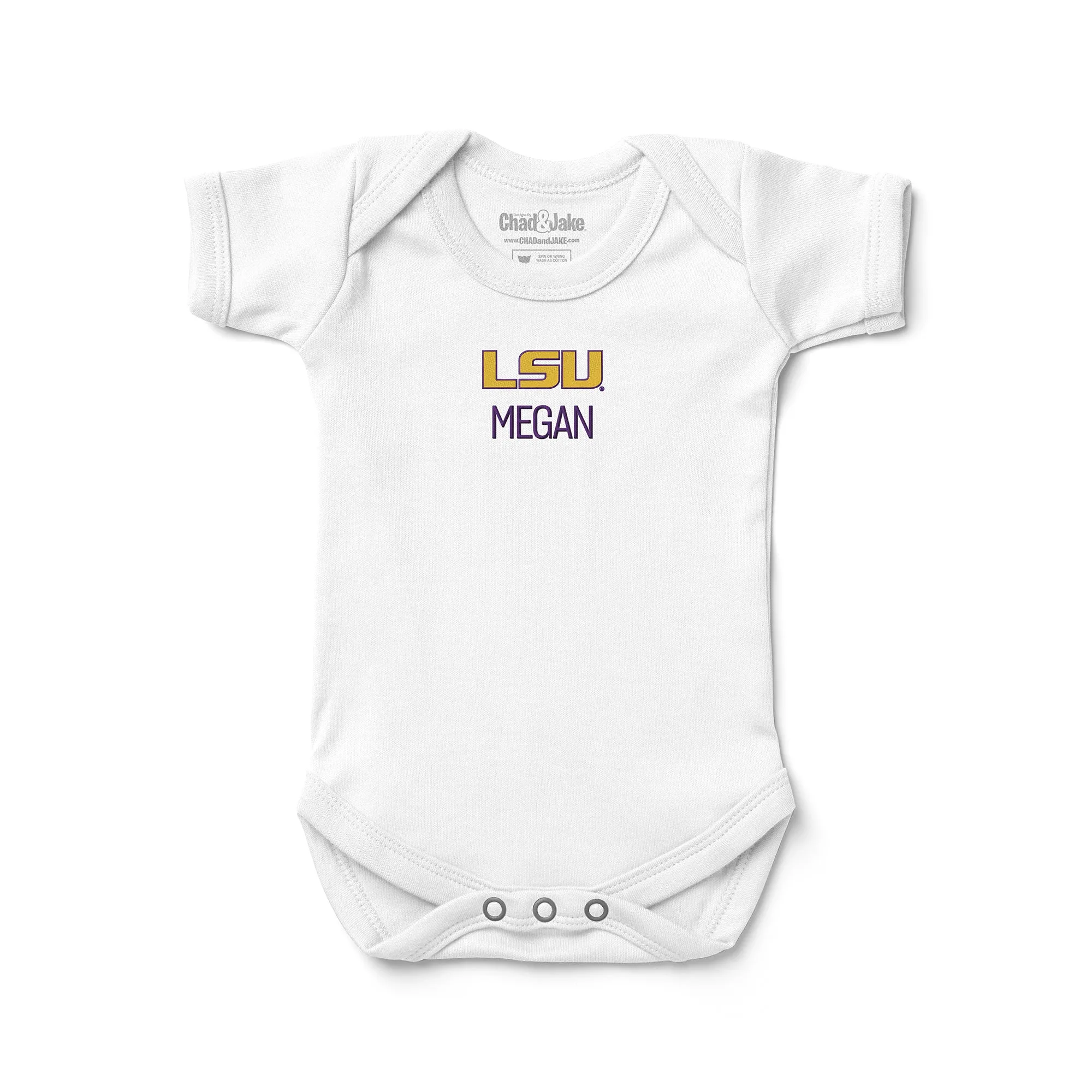 Personalized LSU Tigers Bodysuit