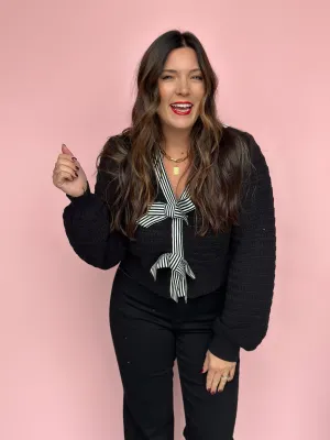 Picture Perfect Bow Knit Top