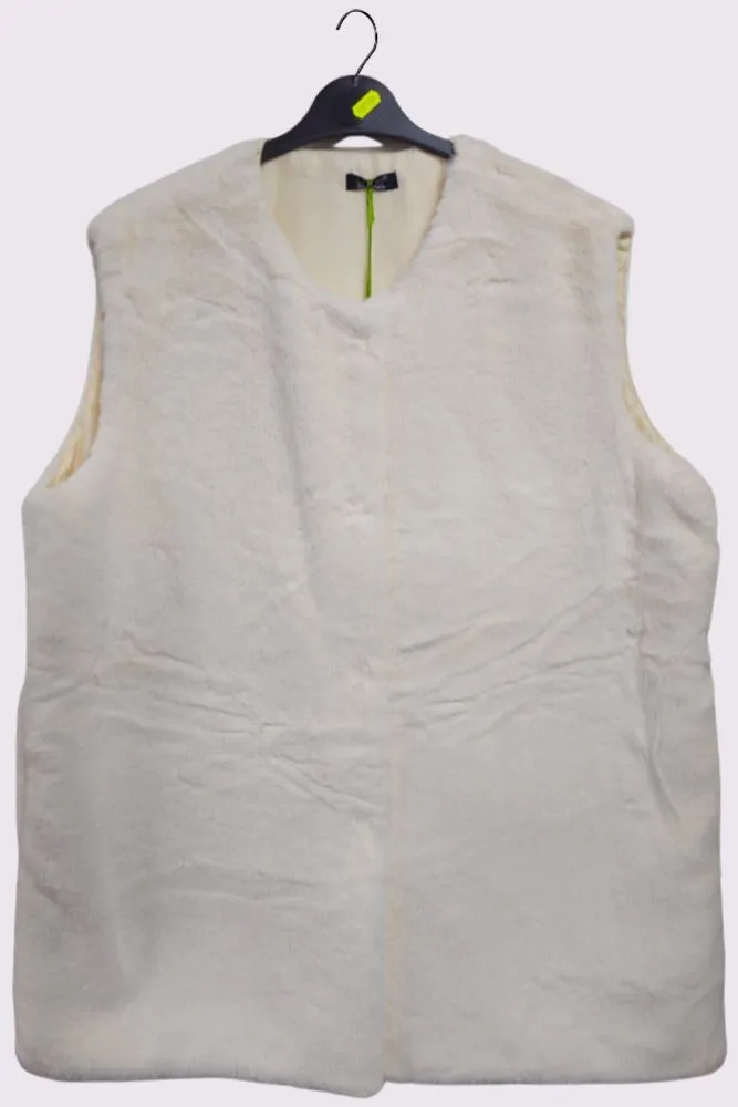Plain Faux Fur Gilet