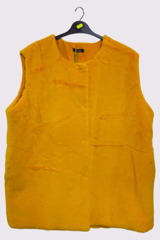 Plain Faux Fur Gilet