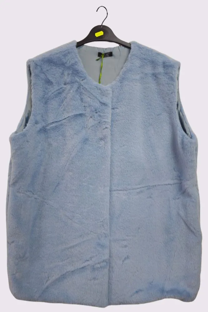 Plain Faux Fur Gilet