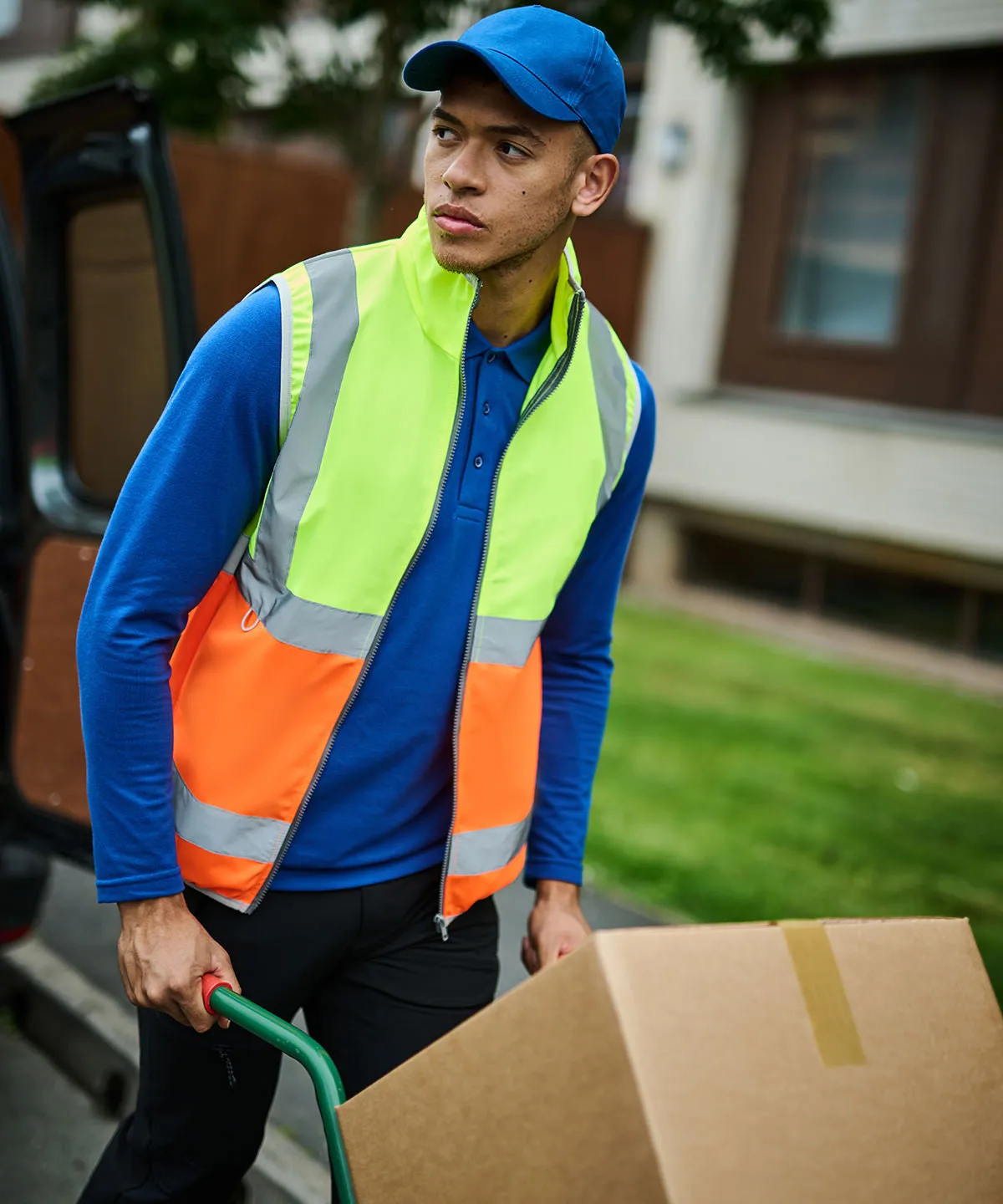 Pro hi-vis full-zip gilet | Orange