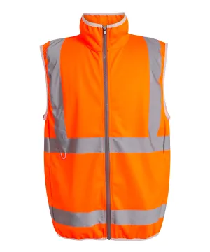 Pro hi-vis full-zip gilet | Orange