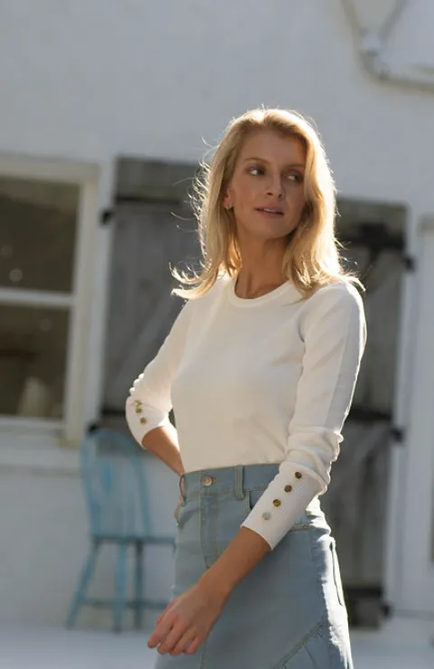 Profile NYC Gold Button Sweater