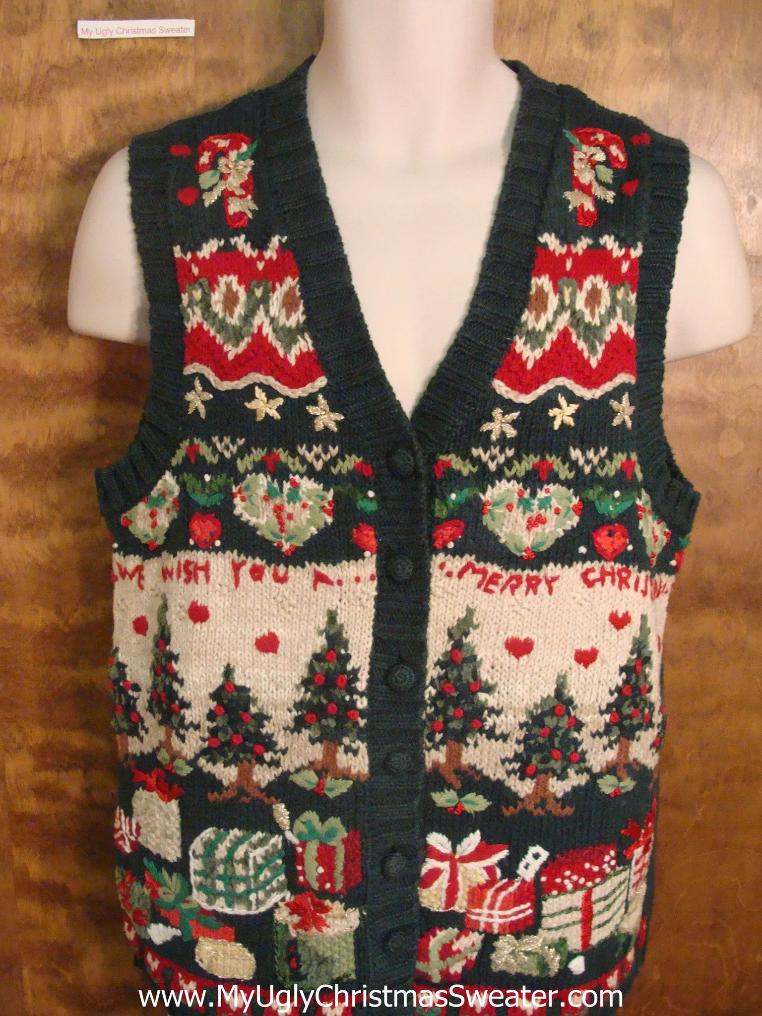 "Merry Christmas" Horrible Christmas Sweater Vest