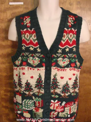 "Merry Christmas" Horrible Christmas Sweater Vest