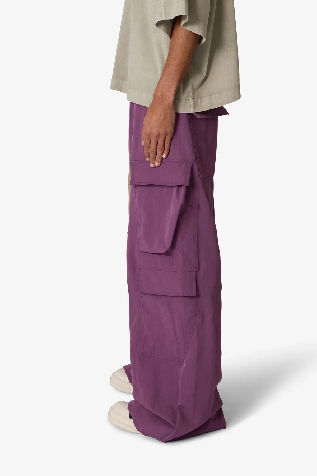 Rave Double Cargo Pants - Mauve