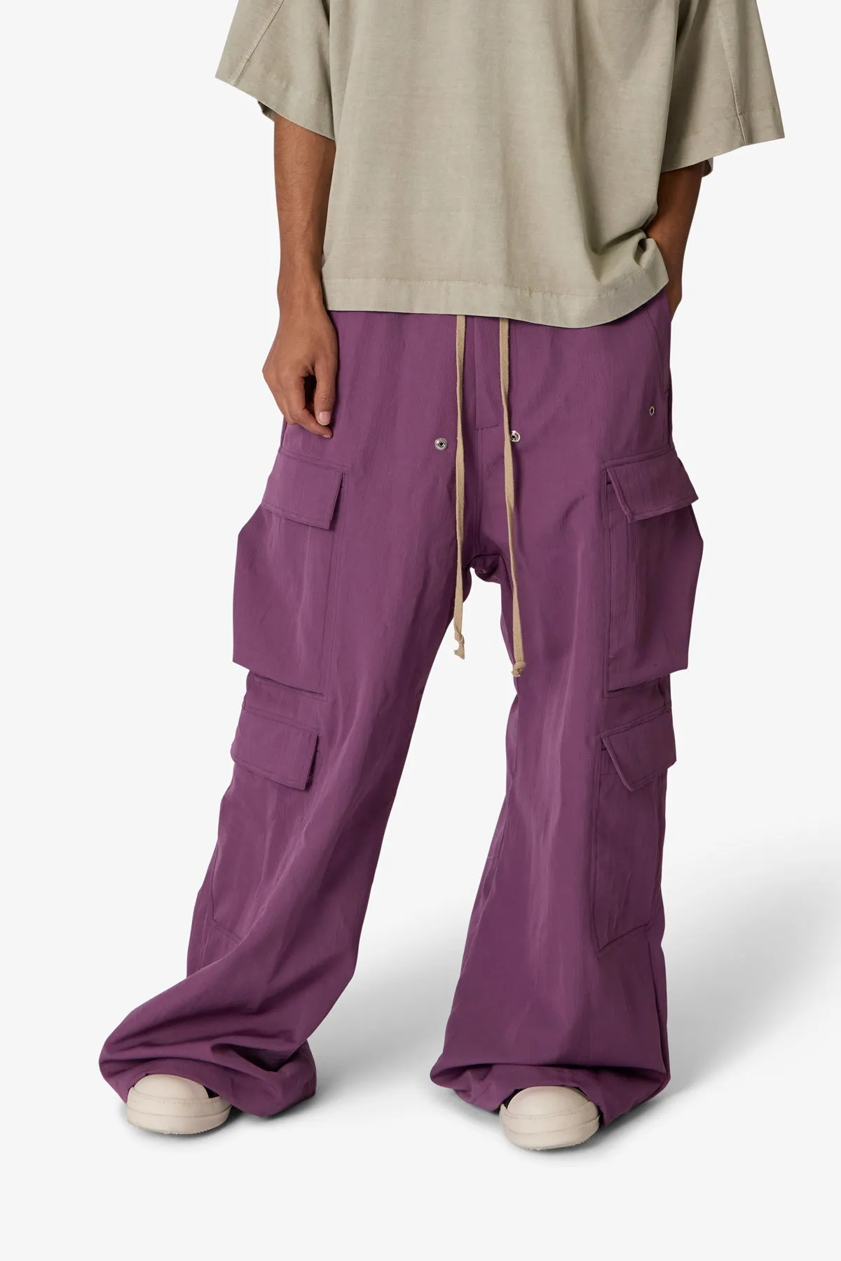 Rave Double Cargo Pants - Mauve