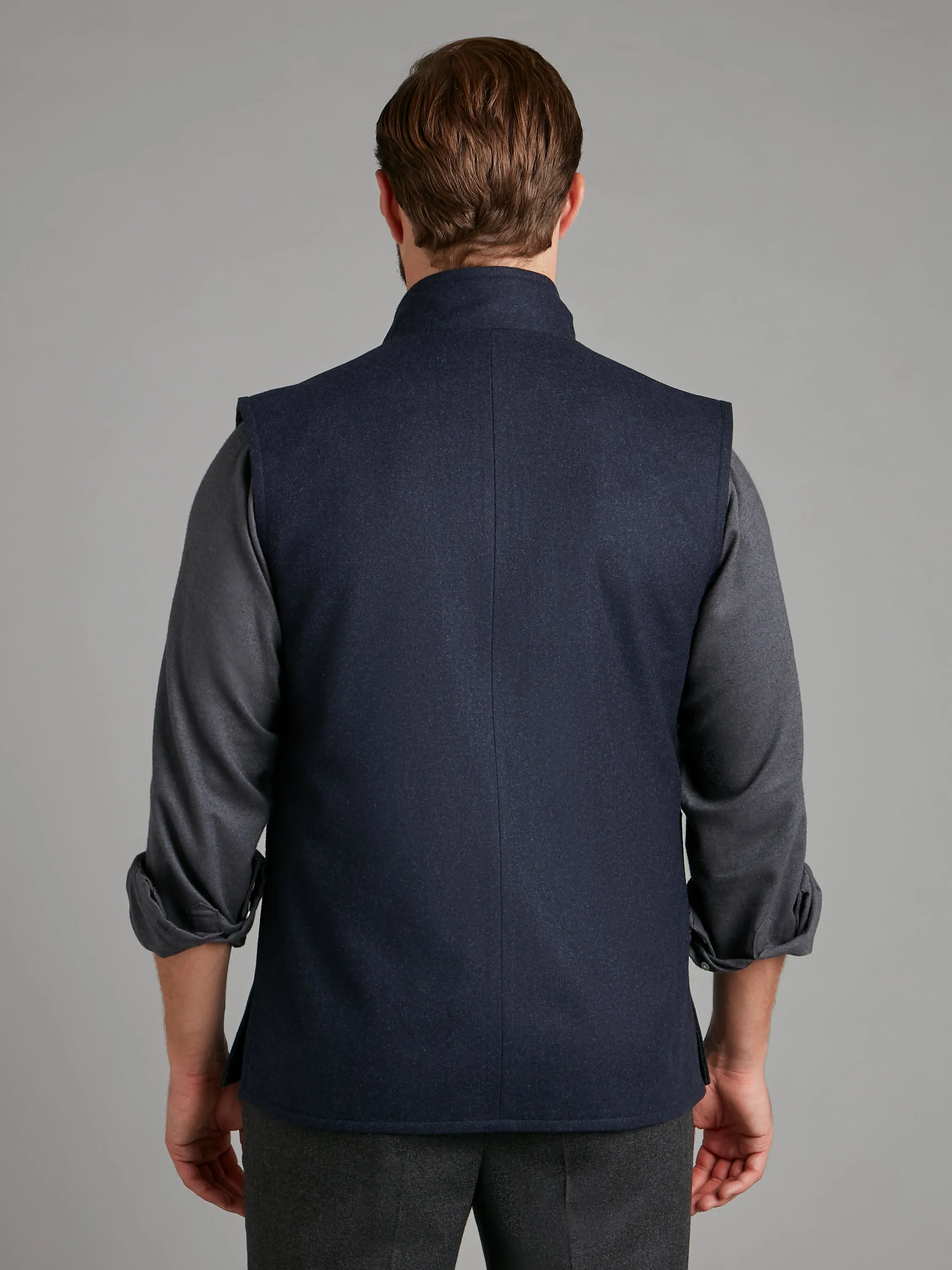 Reversible Vest - Navy & Grey Loden