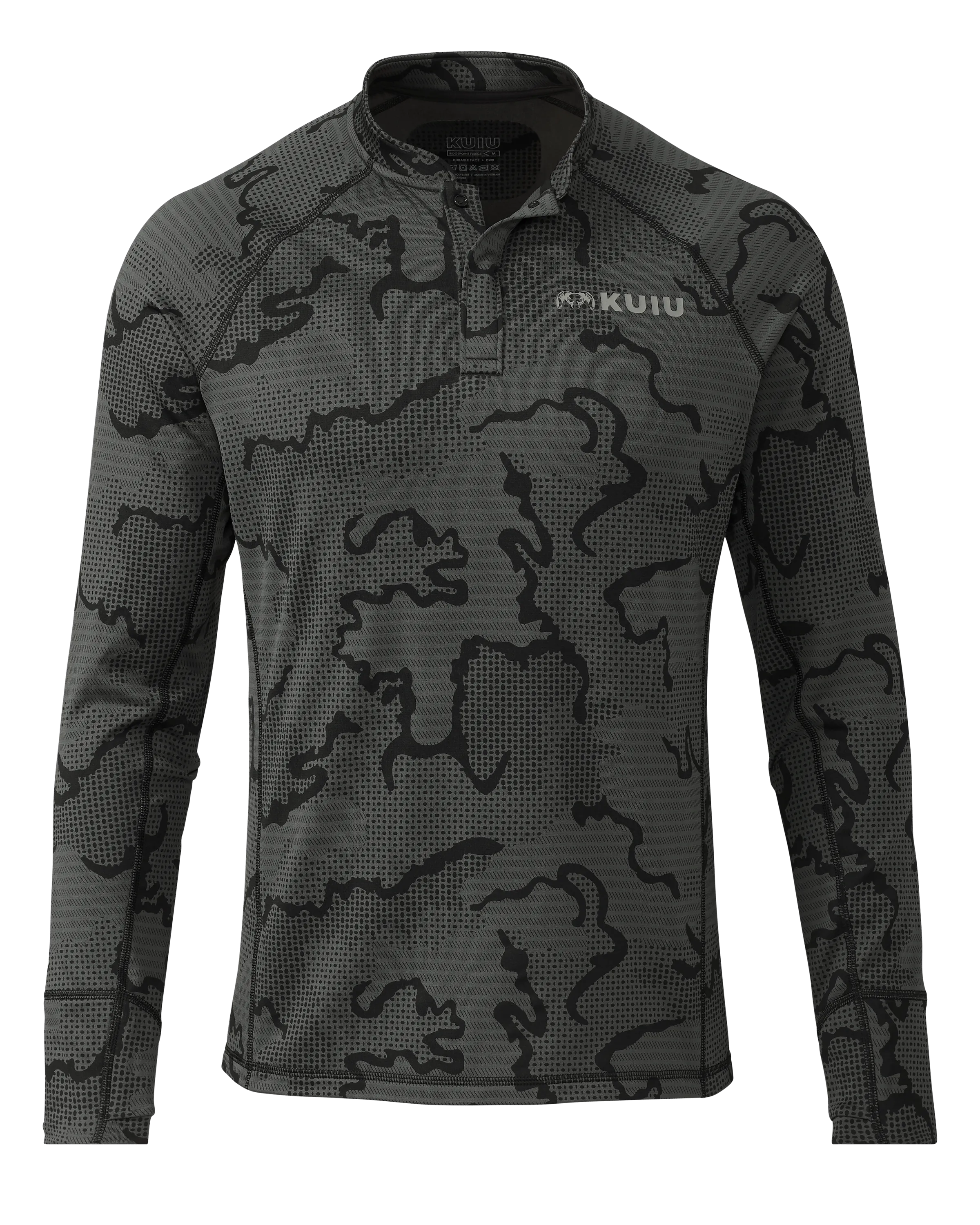 Ridgepoint Fleece Henley | Black Tonal