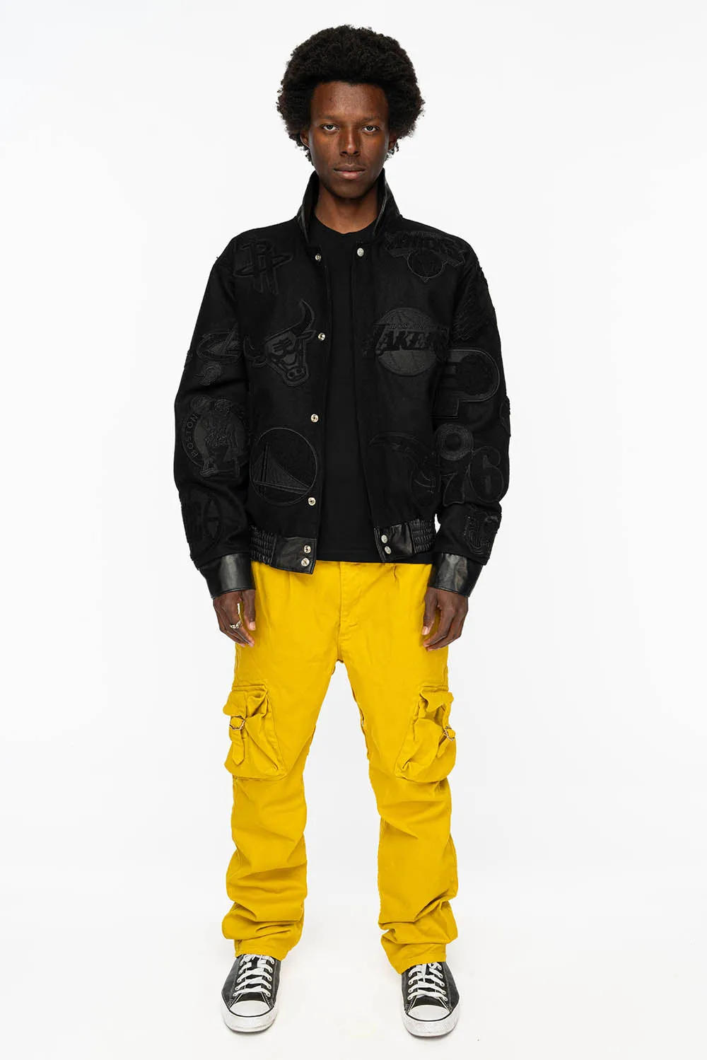 ROBINS NEW MILITARY STYLE CARGO PANTS IN MUSTARD COLOR WASH