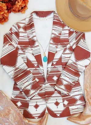 Rusty edge western blazer
