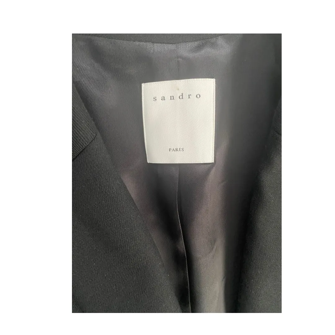 SANDRO Blazer with Pearl Trim  Black SIZE 14