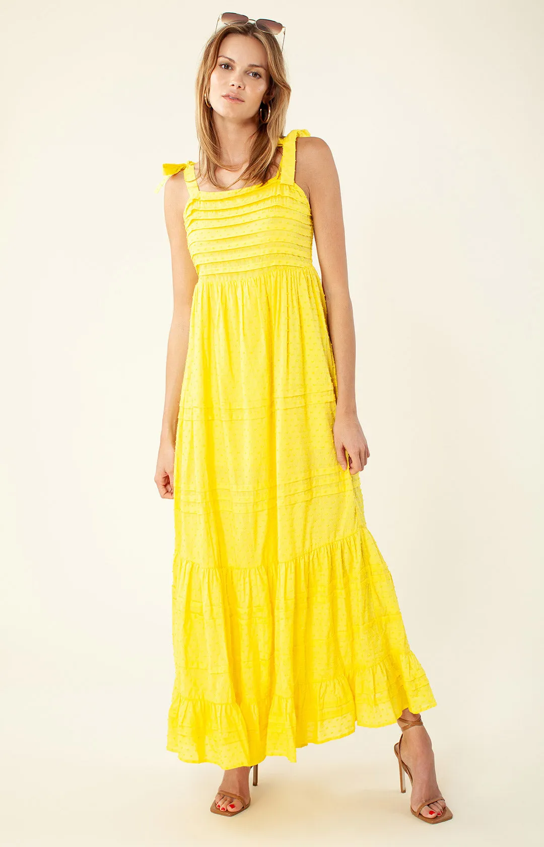 Sayen Solid Maxi Dress