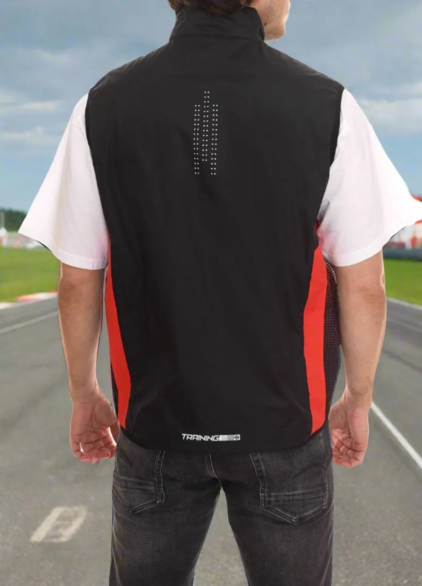 Scuderia Ferrari Men's Windproof & Water Repellent Vest - Black