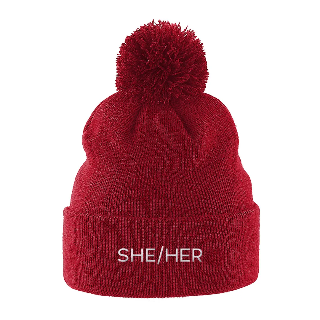 She/Her Pronouns Beanie Hat