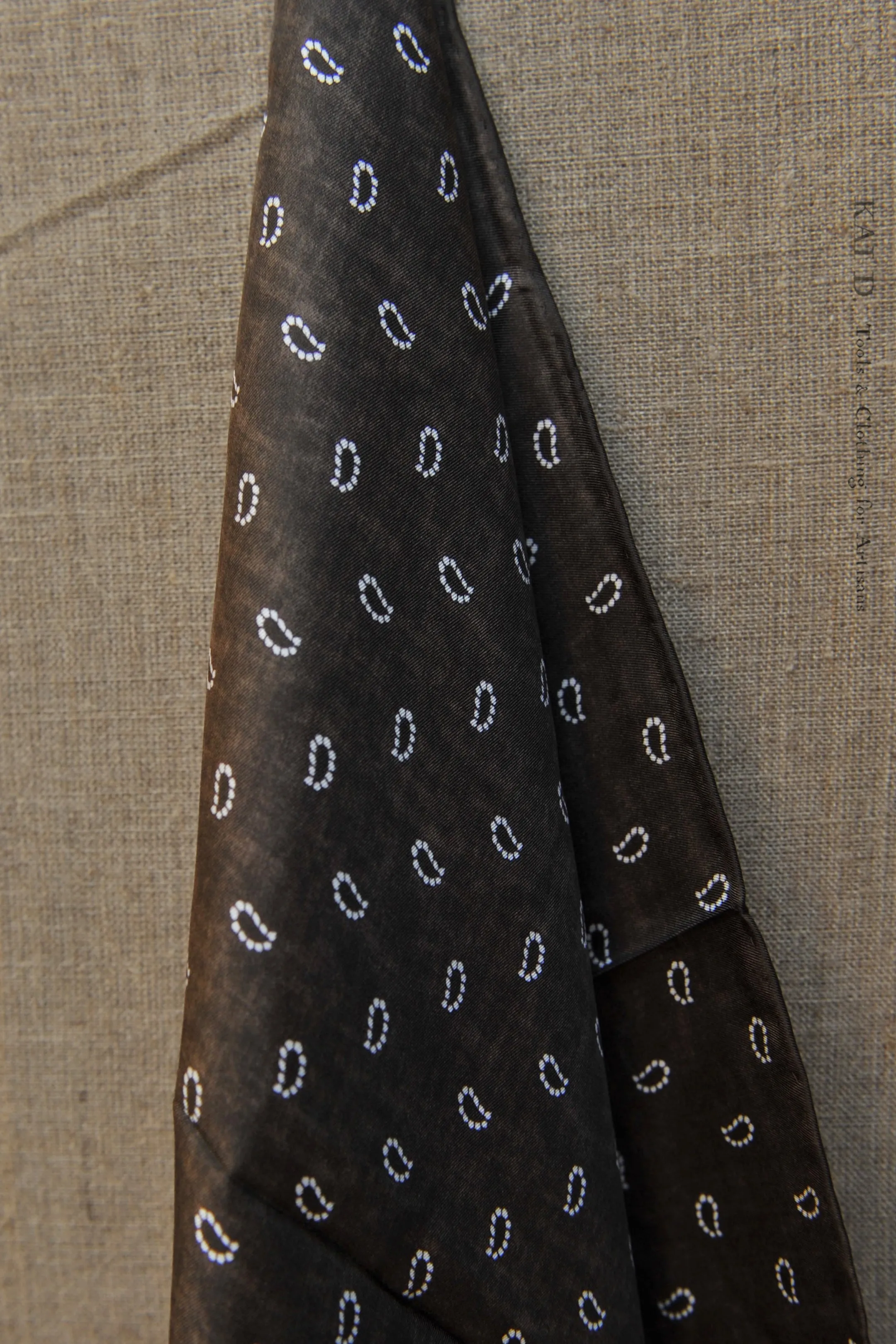 Silk Square Neckerchief - Small Paisley