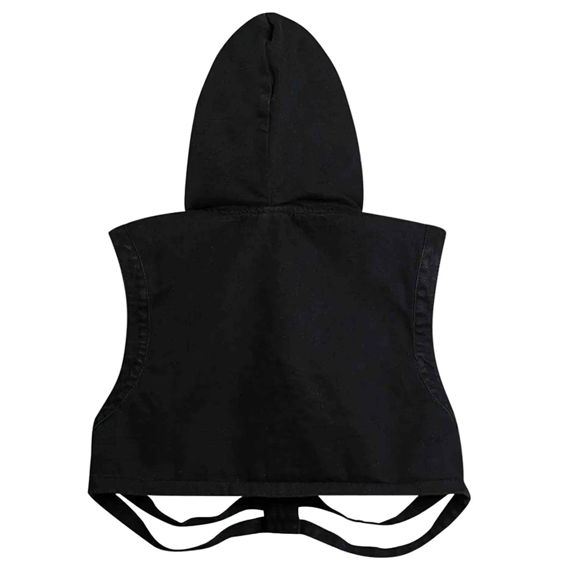Skeletal Fusion Hooded Denim Gilet Vest