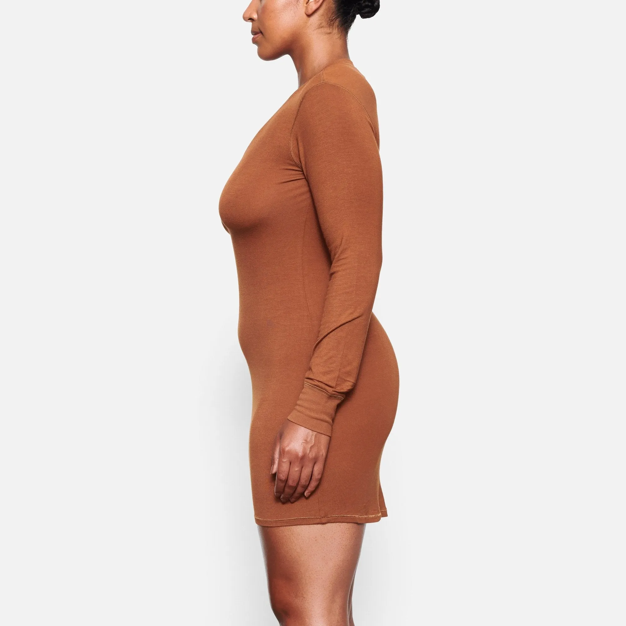 SLEEP HENLEY DRESS | COPPER