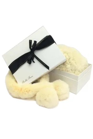 [Special] Rex Scarf and Beanie Hat - Cream