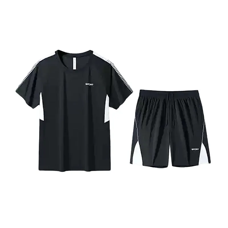 Summer Ice Silk Quick-Drying Gym Outfit 2-Piece Set