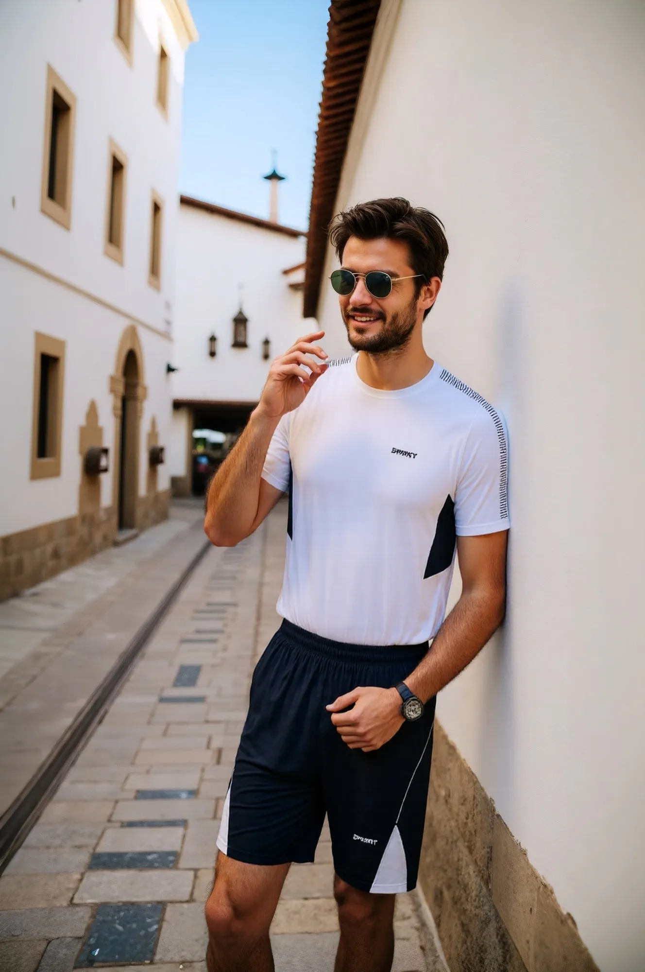 Summer Ice Silk Quick-Drying Gym Outfit 2-Piece Set