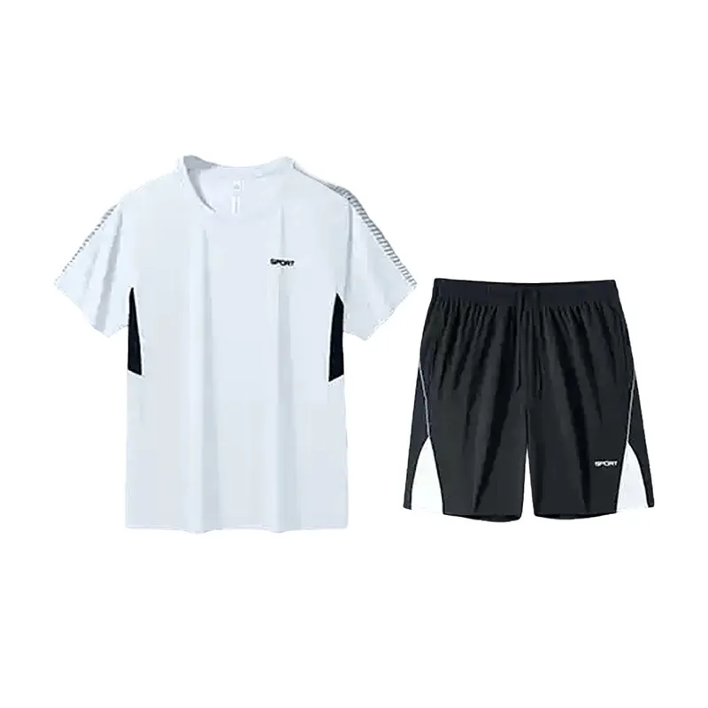 Summer Ice Silk Quick-Drying Gym Outfit 2-Piece Set