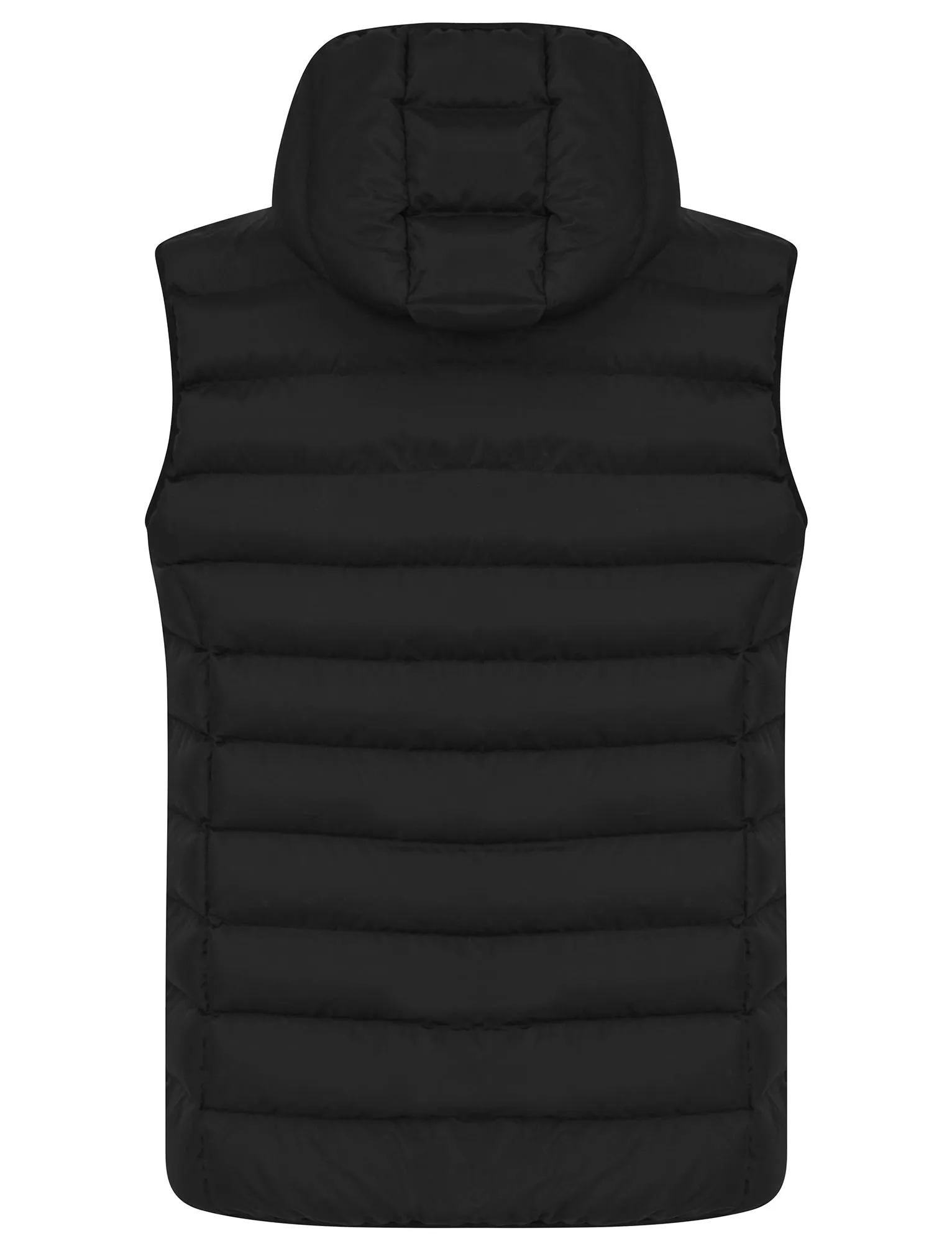 Tamaki Quilted Puffer Gilet with Hood in Jet Black - Tokyo Laundry