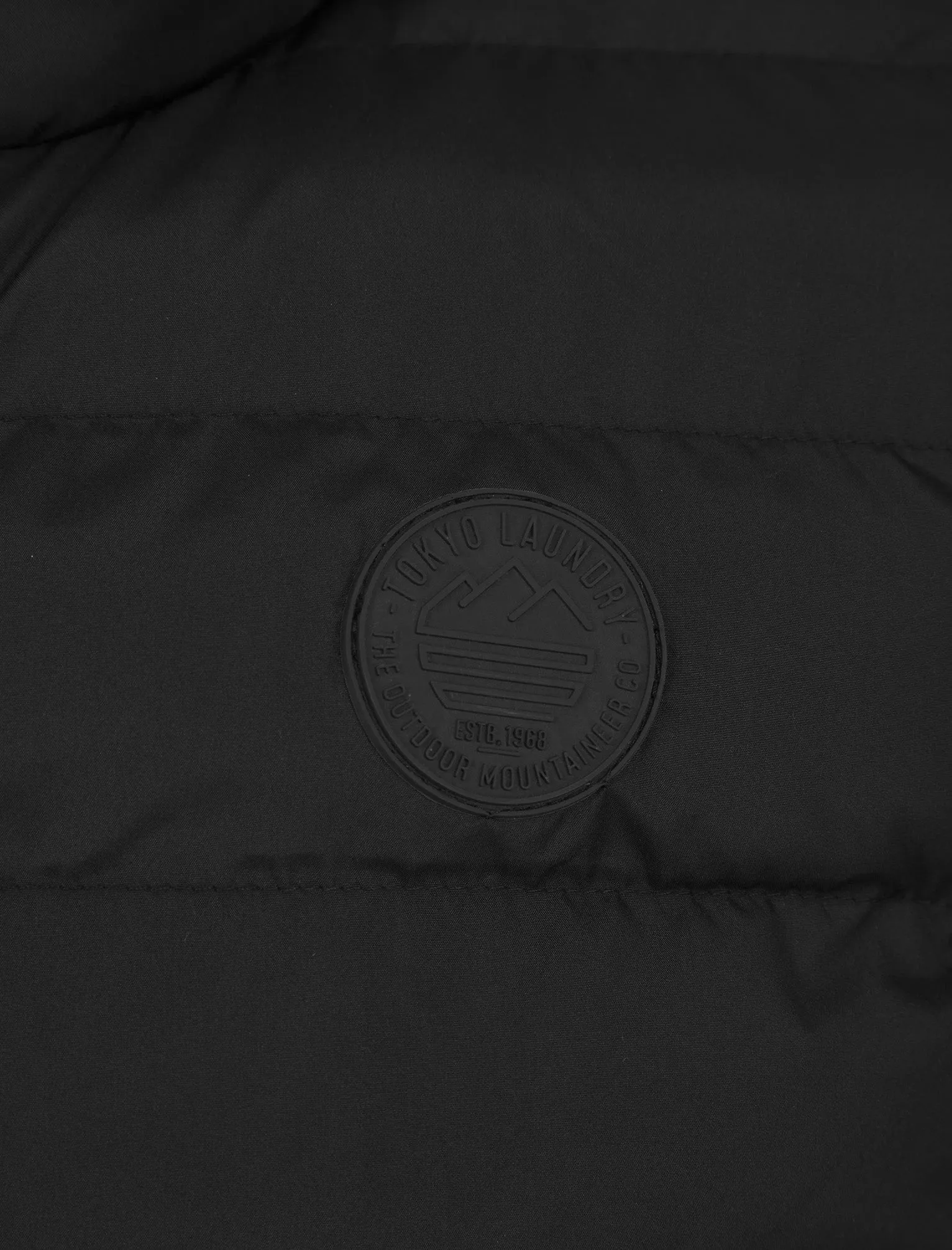 Tamaki Quilted Puffer Gilet with Hood in Jet Black - Tokyo Laundry