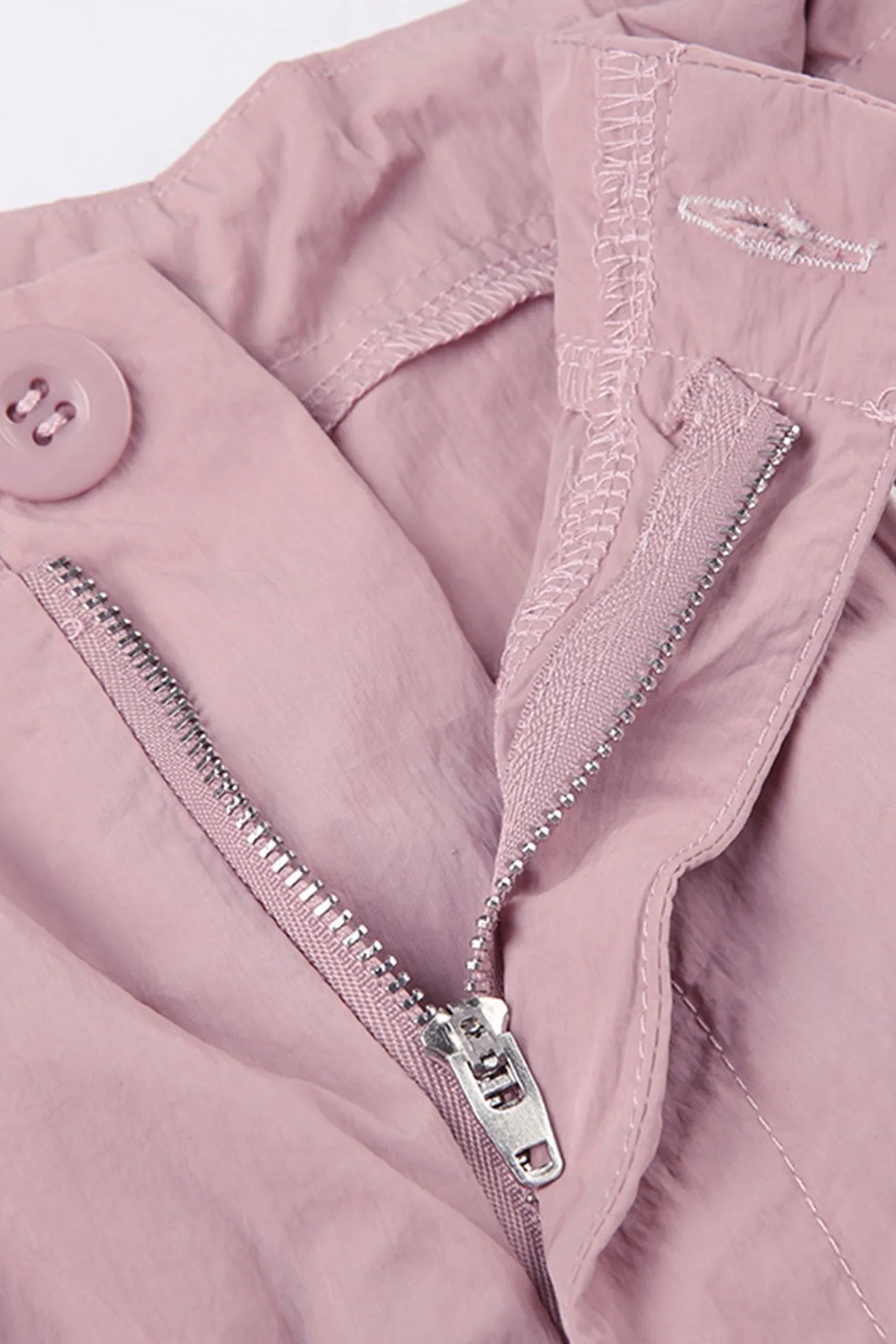TastyHottie - Pink Drawstring Zipper Cargo Long Pants